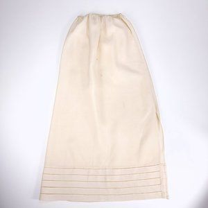 Vintage Merry Modes‎ Cream Half Slip Ladder Stitch Hem Side Slit Mid Century